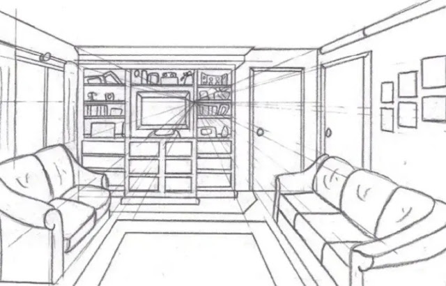 Gambar perspektif ruang tamu Gambar perspektif ruang tamu